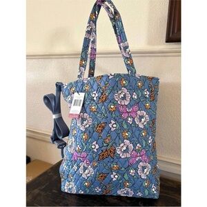 Nwt Vera Bradley Floral Blue Tote Bag